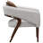 Houston Bouclé Modern Accent Chair - Pebble Gray/Walnut