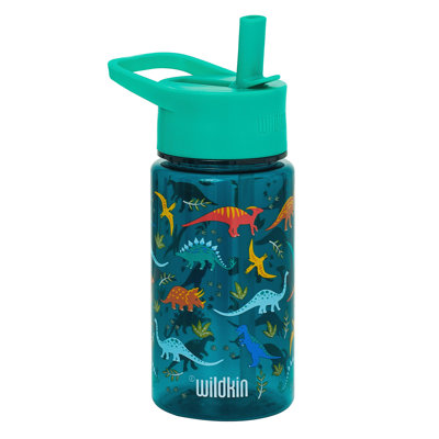 Bouteille d'eau 16 oz Wildkin Kids - Tritan sans BPA, couvercle étanche, durable et facile à nettoyer - Dinosaures du Jura