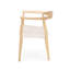 Chaise avec accoudoirs de style Mid-Century moderne, bois de frêne et corde tissée, l 25,06 po x P 20,85 po, H 29,1 po, blanc, aucun assemblage requis