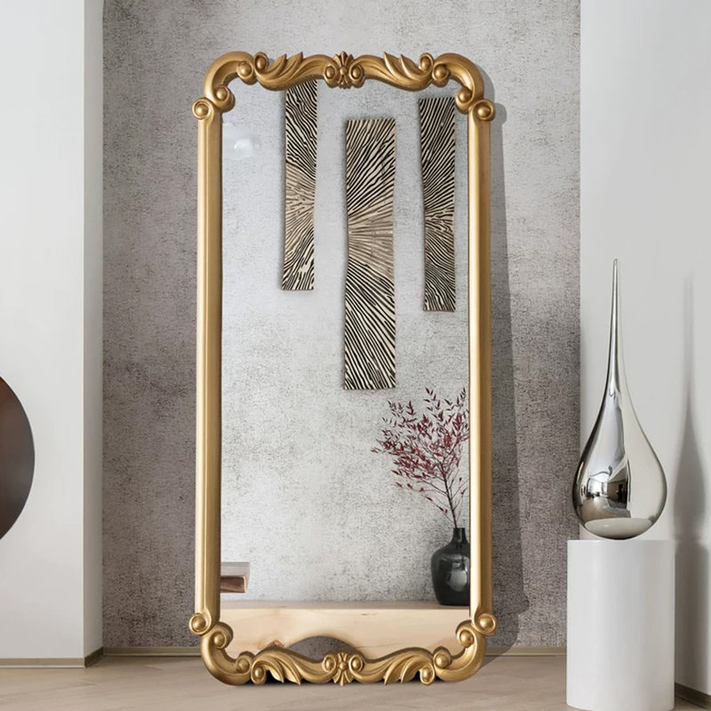 Rectangle Manufactured wood Full Length Mirrors