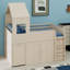Lit mezzanine complet avec bureau, tiroirs et armoires-807067244