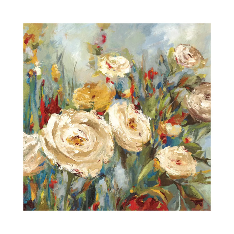 Calico Fields by Asia Jensen - Wrapped Canvas Painting, 45.72 cm H x 45.72 cm W x 1.91 cm D