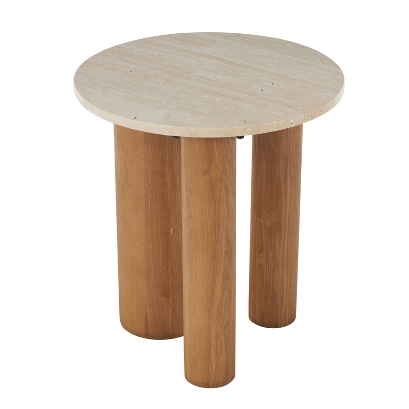 Table d'appoint avec plateau latéral en marbre Cristian Cole