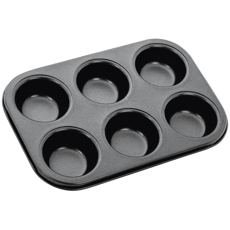 Stellar, Bakeware - Non - Stick 6 Cup Muffin Tin