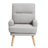 Deeda Accent Chair with Ottoman Set, Fabric Armchair with Adjustable Backrest-2001432155