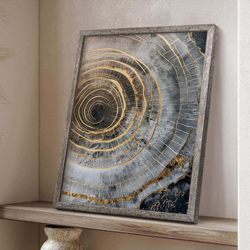 ABSTRACT Series CCLXXI Framed Print - Solid Wood, 11" H x 9" W