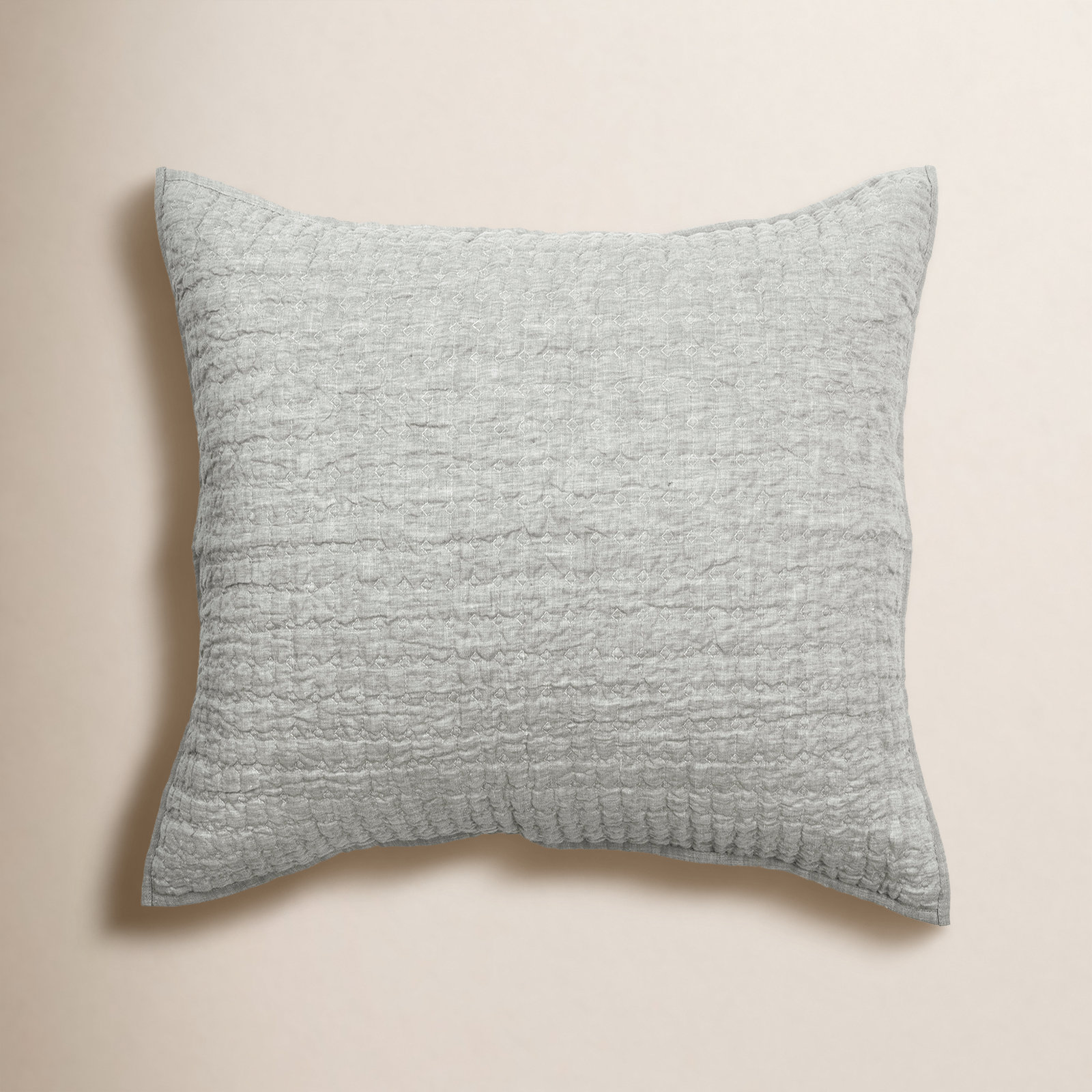 Bahari Linen Shams, Euro, Gray