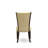 6 Piece Kitchen Table Set Contains a Rectangle Dining Table with X-Legs and 4 Brown Linen Fabric Parson Chairs with a Bench, Distressed Jacobean Finish-85265040-85265033