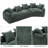 Assembly Free 126" Chenille 2-Piece Modular Curved Sofa with 5 Toss Pillows-104426378