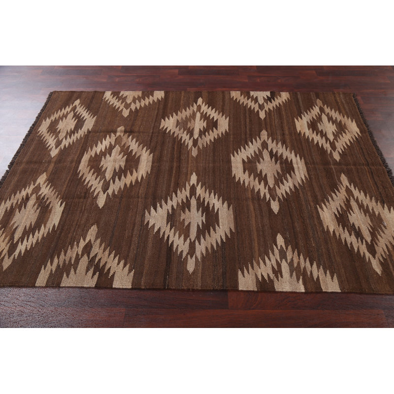 Tapis teinté géométrique kilim 5 x 7
