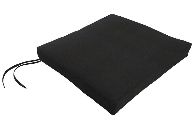 Sunbrella Dining Chair Cushion, 2.5" H x 21" W x 19" D, Canvas Black Sunbrella® Canvas