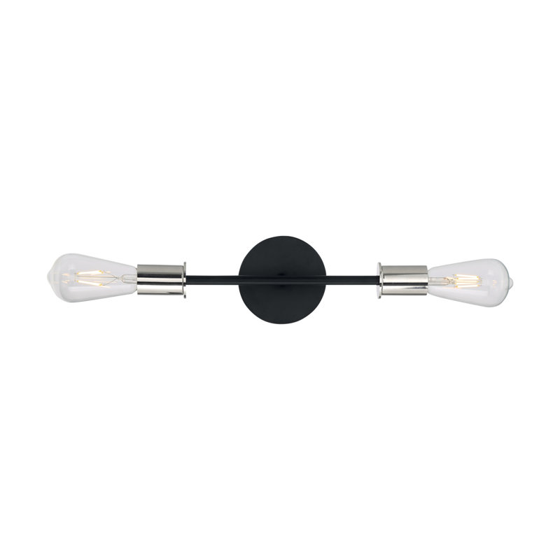 Avriana 2 - Light Dimmable Vanity Light, Black/Polished Nickel