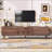 Mid Century Style TV Stand With Two Drawers, Ideal Media Console For Large Tvs, Entertainment Center With Storage For Various Living Spaces