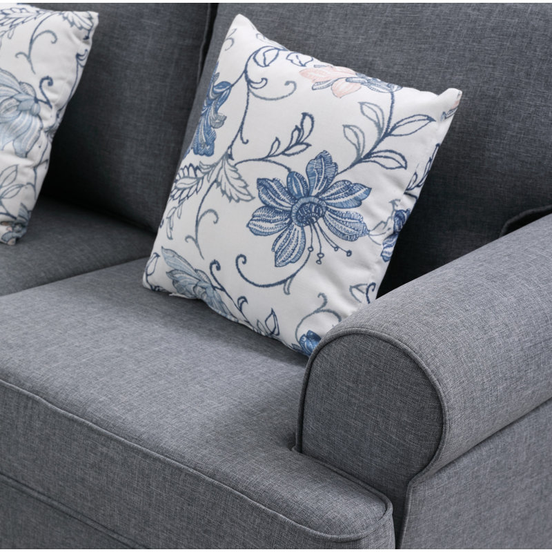 Ashkum Upholstered 63'' Loveseat, Gray