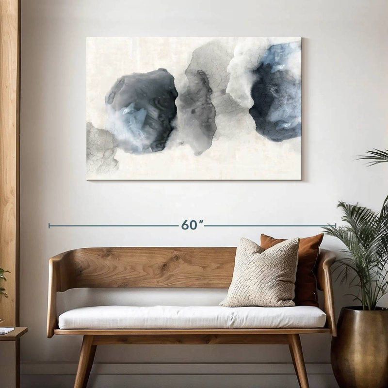 Avery Crackled Blue Rocks, 30" H x 45" W