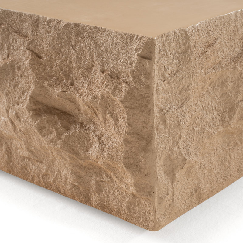Aishat - Table basse carrée moderne, Beige