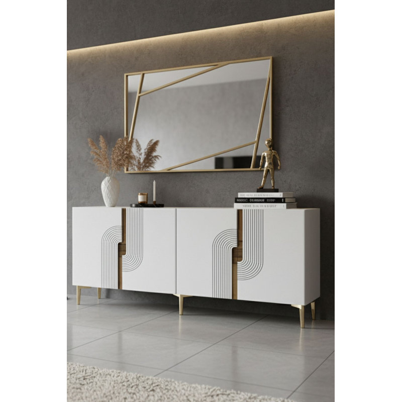 Console, White/Gold