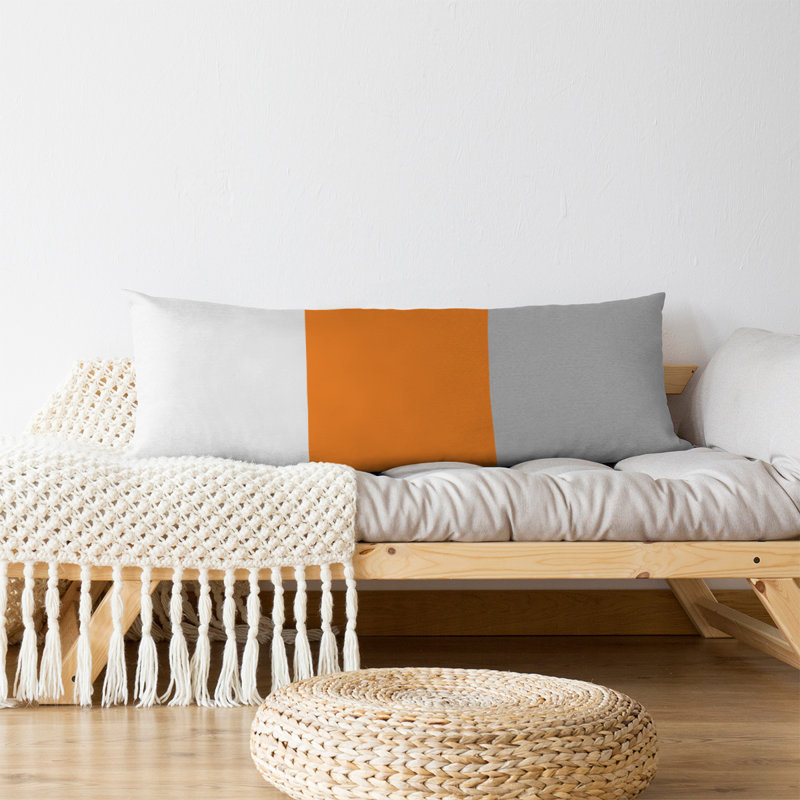Oreiller pour le corps Abel, Milieu orange / argent