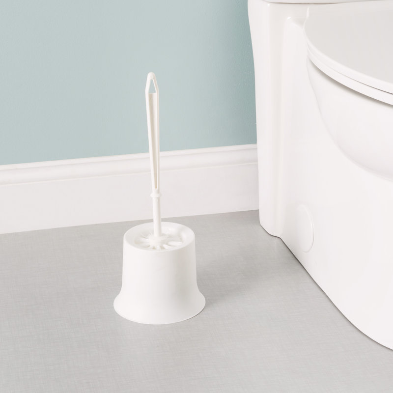Porte-brosse de toilette 15,25 po Afacha, Blanc