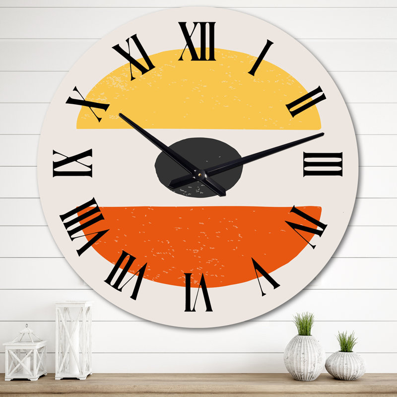 Horloge murale 20S Minimalistic Geometric Design I - Mid-Century, Très grand