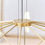 Sean Lavin Lassell large chandelier in natural brass finish with crystal glass shades-597023264