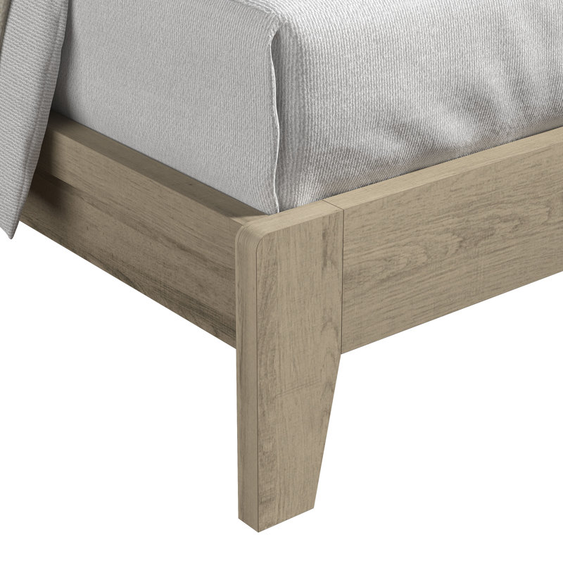 Allyannah Levison Platform Bed With Headboard, Queen, Oslo Oak