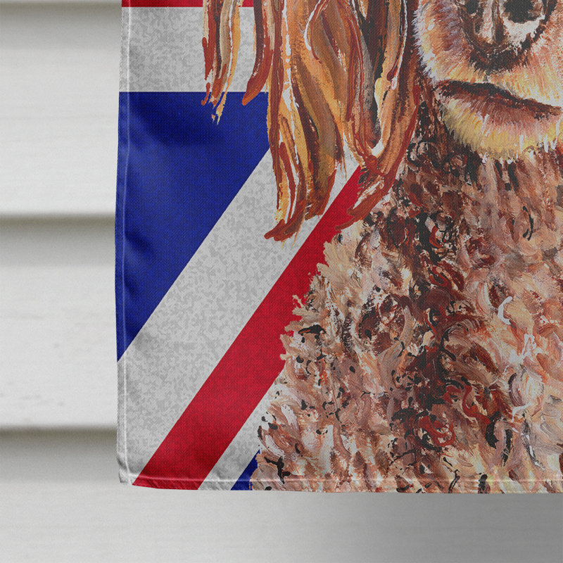 40 x 28 po en polyester britannique 2 faces english union jack drapeau maison, Caniche (brun)