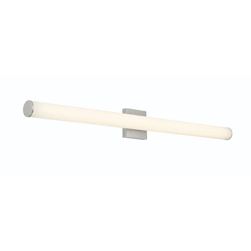Éclairage pour meuble-lavabo rond 27W Stepridge, Nickel brossé, H 2,5 po x l 48 po x P 2,5 po
