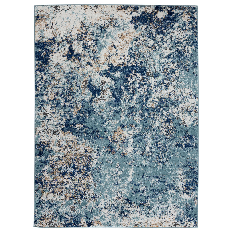 Thorold Abstract Blue/Ivory Area Rug