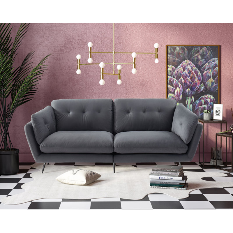 Cody 84" Flared Arm Sofa, Gray