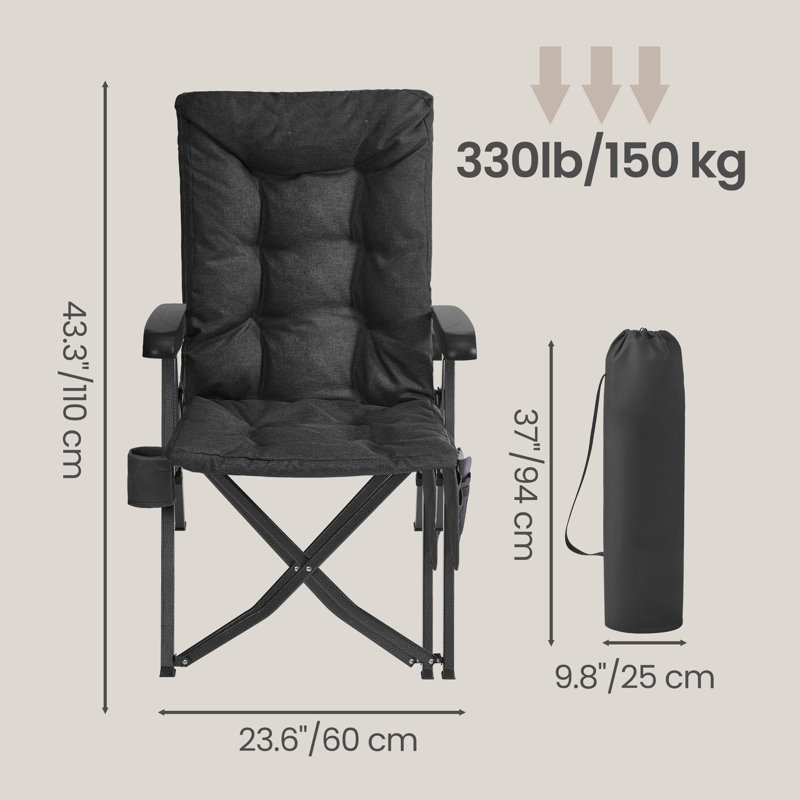 70cm Long Single Chaise, Black