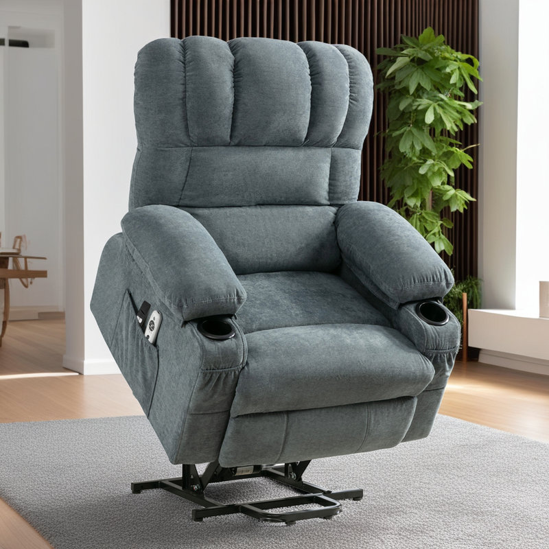 Fauteuil inclinable électrique Power Massage - Massage 8 points et chaleur - Chargement USB - Télécommande - Assemblage facile?