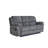 Dark Grey Corduroy Recliner Motion Sofa With Remote - Controlled LED Lights. This Sofa Featuring 3 Seats,Backrest Can Be Reclined, With Cup Holder Living Room/RV/Apartment