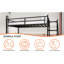 Lit mezzanine avec bureau en forme de L, grand espace de rangement et compartiments de rangement, structure de lit robuste avec escalier, garde-corps continu, peu encombrant, silencieux-1770928684