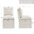 19" Wide Modern Beige Dining Chair With Padded Backrest