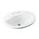 Sanibel Ceramic Circular Drop-In Bathroom Sink with Overflow
