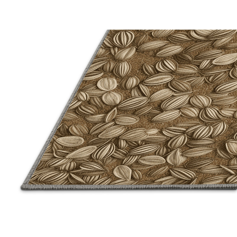 Washable Sunflower seeds Desserts Area Rug, Rectangle 5' x 8'