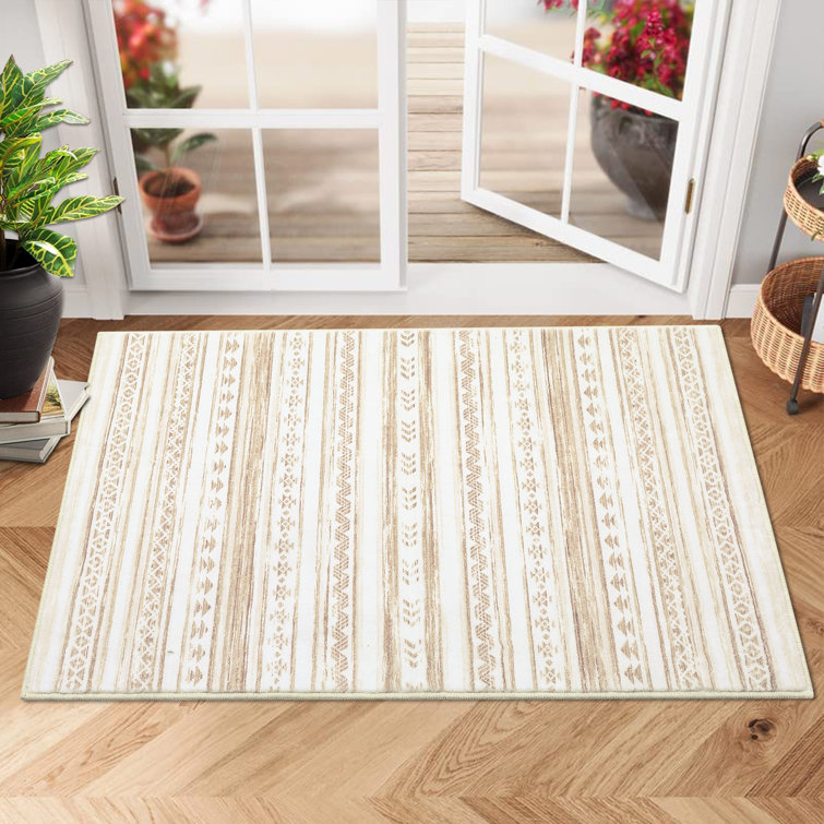 Tapis traditionnel lavable à la machine Boho