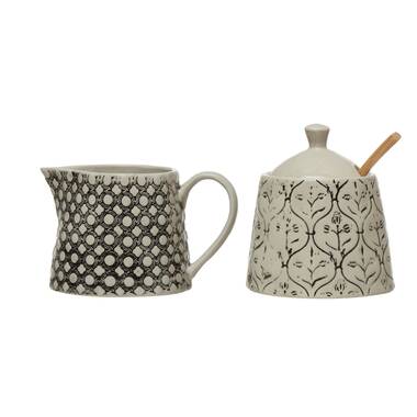 Maribelle Stoneware Sugar & Creamer Set