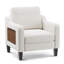 Fauteuil d'appoint rembourré en tissu de qualité supérieure 29,9 po de largeur Mid-Century-345153218