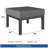 All - Weather 24" Aluminum Patio Ottomans , Ideal For Small Space Dwellers And Apartment Residents Of 2 With Dark Gray Cushions, To Harsh Outdoor Use