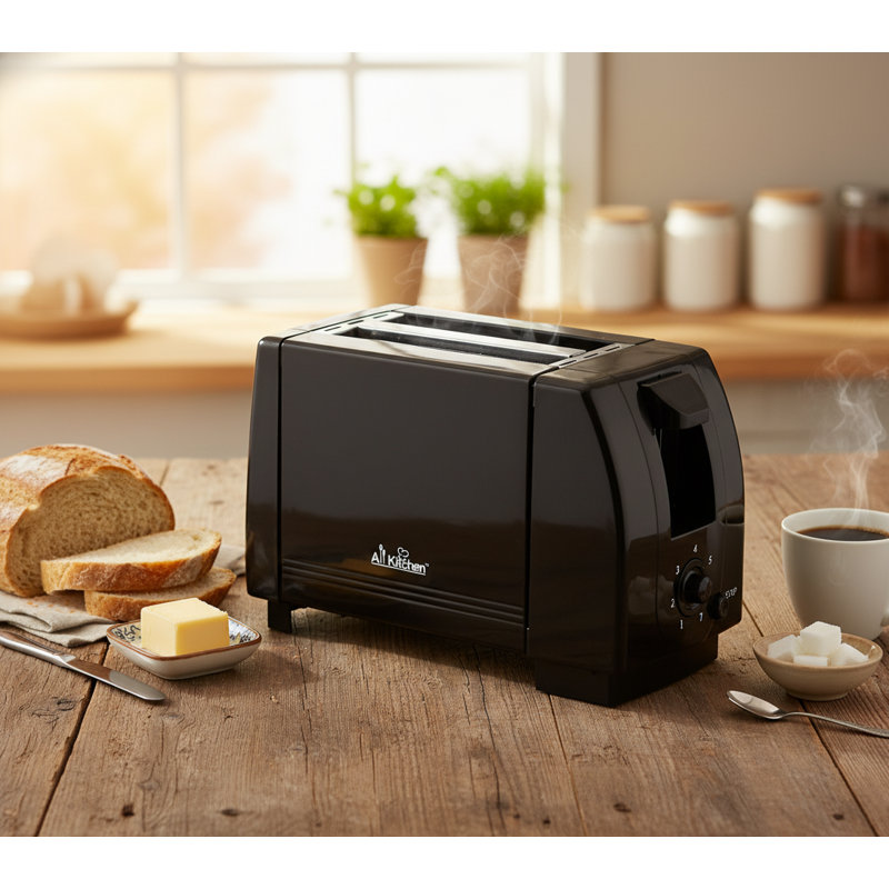 Cool Touch Toaster with 6 Temperature Settings & Extra Wide 1.25" Slots for Bagels, Waffles, Specialty Breads, Puff Pastry, Snacks, ETL Certified, 2 Slices
