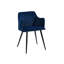 Chaise de salle à manger avec accoudoirs en velours (ensemble de 2) - Gris-1765143035