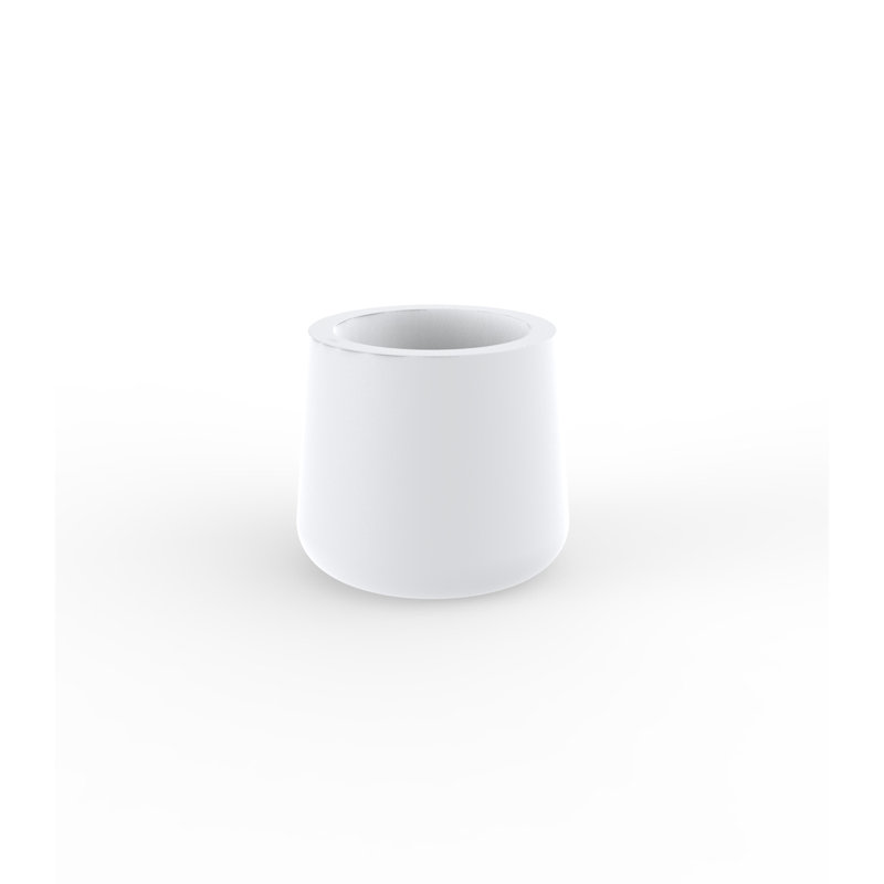Ulm Plastic Pot Planter, White, 31.5" H x 35.75" W x 35.75" D