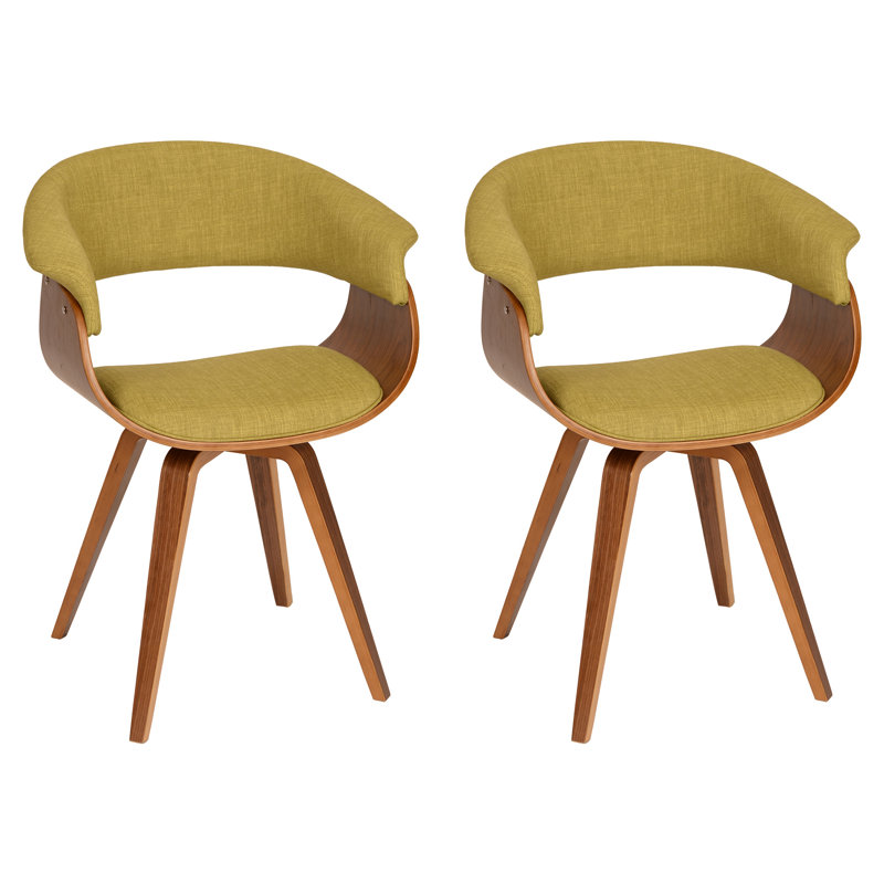 Chaise rembourrée Summer , 2, Noyer, Vert