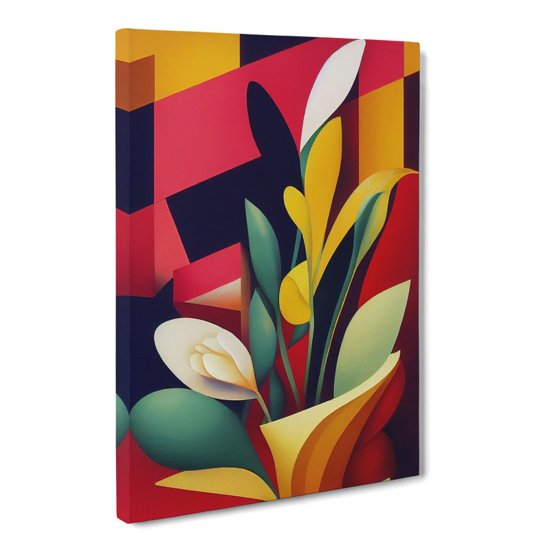 Groningen Floral Design - Wall Art, 76cm H x 50cm W x 3cm D, No frame
