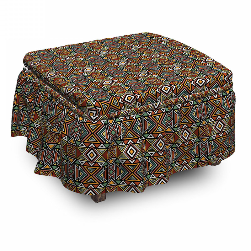 Housse pour repose-pieds triangles boho