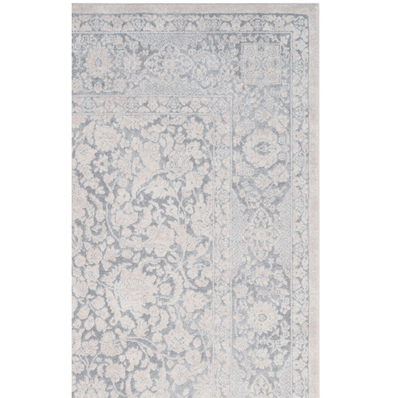 Tapis gris clair / crème Calidia, Rectangle de 6 pi x 9 pi