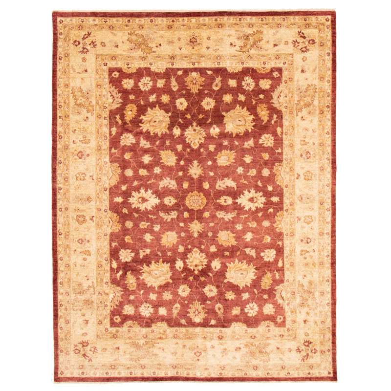 Tapis bordeaux Chobi Finest 8 pi 4 po x 11 pi 1 po