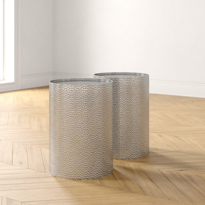 Starkey Iron Drum End Table Set